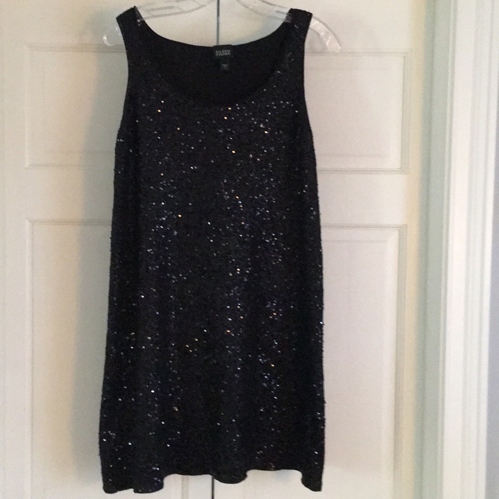 Eileen Fisher sequined cocktail tunic top